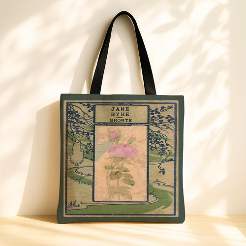 Jane Eyre Tote Bag, Charlotte Bronte Book Cover Tote, Literary Girl Gift, Librariancore Reading Tote, Bookish Cottagecore Gift for English