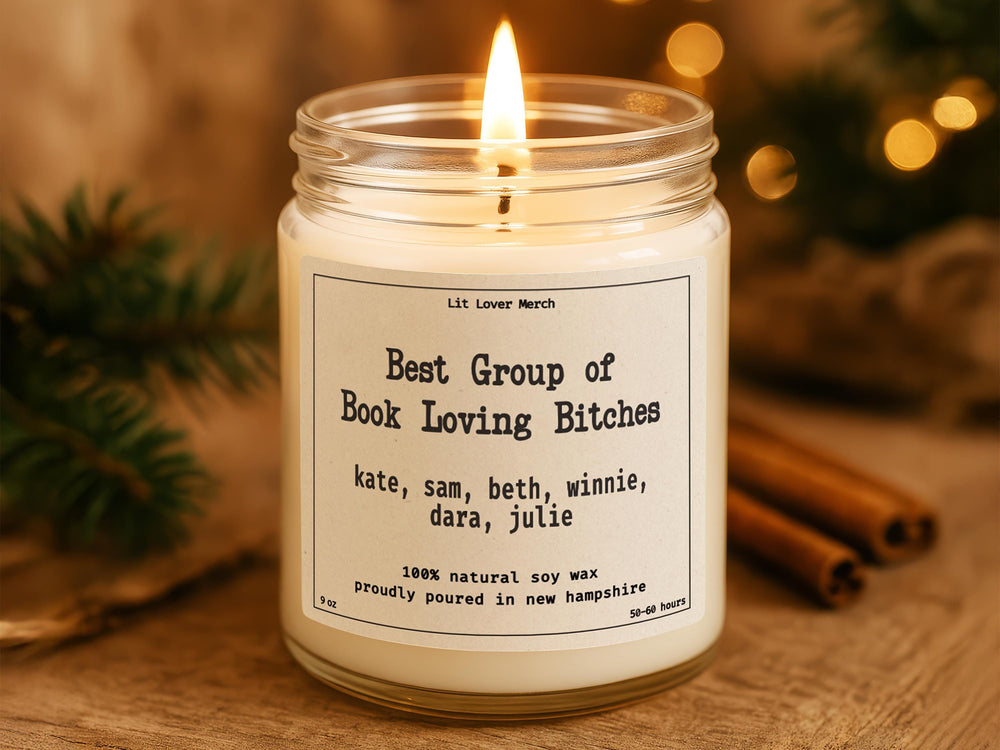 Best Group of Book Loving Bitches personalized book club candle