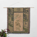 Jane Eyre Book Blanket, Vintage Book Cover Woven Reading Blanket, Charlotte Bronte Throw Blanket Wall Tapestry 100% Cotton