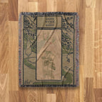 Jane Eyre Book Blanket, Vintage Book Cover Woven Reading Blanket, Charlotte Bronte Throw Blanket Wall Tapestry 100% Cotton