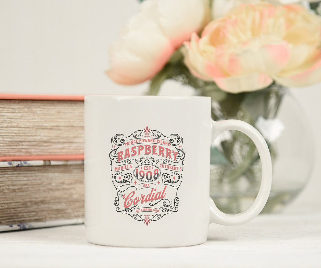 Anne of Green Gables Mug 11 oz & 15 oz, Kindred Spirits Gift, Marilla Cuthbert Raspberry Cordial Coffee Mug, Book Lover Christmas gift