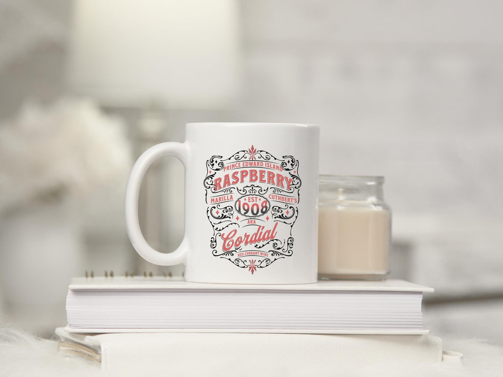 Anne of Green Gables Mug 11 oz & 15 oz, Kindred Spirits Gift, Marilla Cuthbert Raspberry Cordial Coffee Mug, Book Lover Christmas gift
