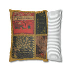 Jane Austen Pride and Prejudice Pillow Cover, Vintage Jane Austen Book Cover Faux Suede Square Throw Pillow Case, Pride and Prejudice Gift