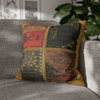 Jane Austen Pride and Prejudice Pillow Cover, Vintage Jane Austen Book Cover Faux Suede Square Throw Pillow Case, Pride and Prejudice Gift