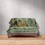 Little Women Blanket Woven Throw, Vintage Book Covers Blanket, Louisa May Alcott Literature Blanket, Reading Blanket Gift, March Sisters