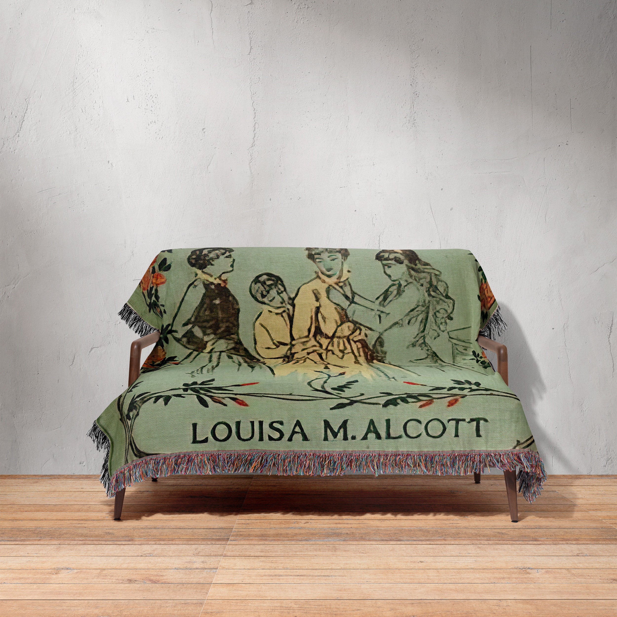 Little Women Blanket Woven Throw, Vintage Book Covers Blanket, Louisa May Alcott Literature Blanket, Reading Blanket Gift, March Sisters