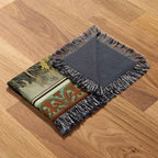 Alice in Wonderland Woven Blanket, Alice in Wonderland Book Cover Tapestry Woven Throw, Lewis Carroll Classic Book Nursery Decor
