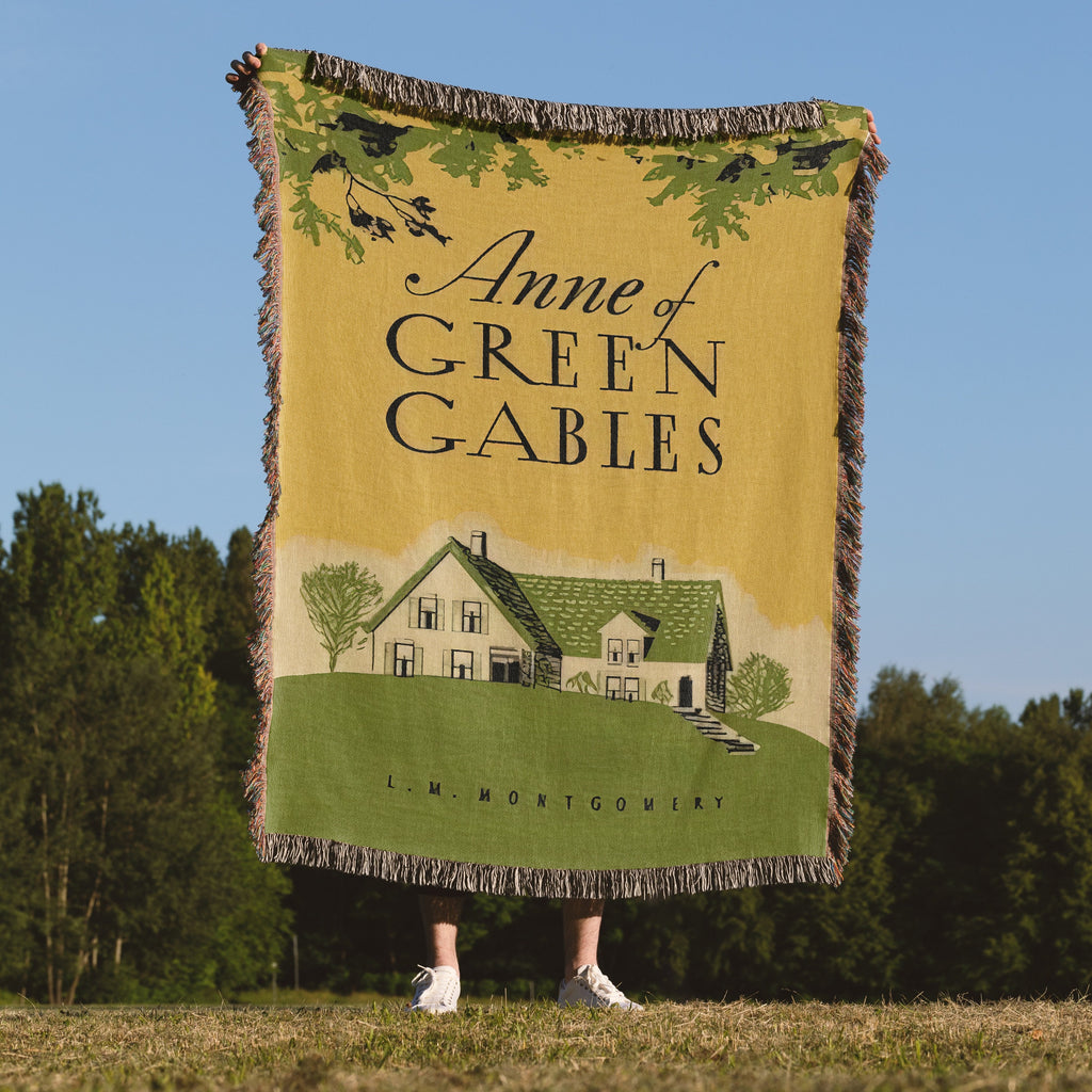 Anne of Green Gables Book Covers Woven Throw Blanket Tapestry, Anne Shirley Woven Wall Hanging Decor Sofa Bed Cover, Book Lover Blanket
