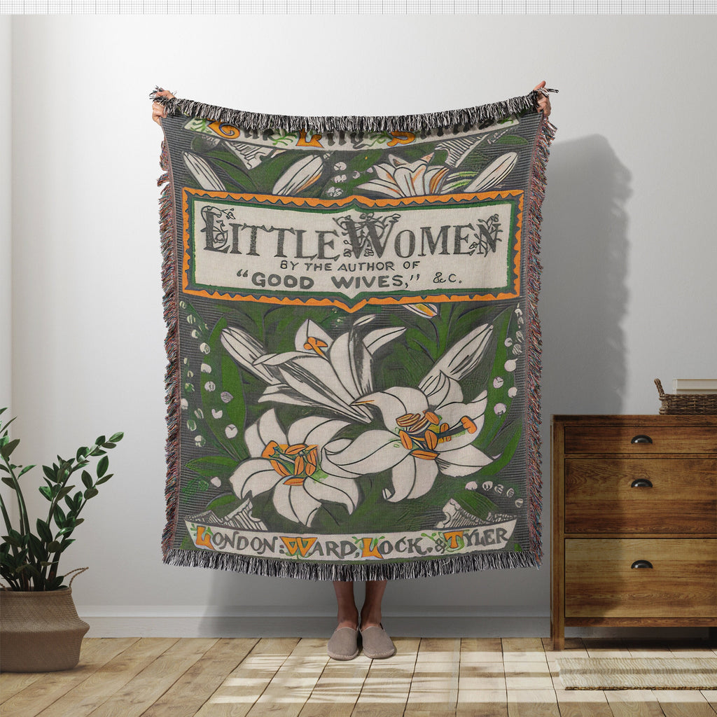 Little Women Book Blanket, Vintage Book Covers Reading Blanket, Louisa May Alcott Book Lover Blanket, March Sisters Bookish Gifts