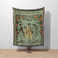 Little Women Blanket Woven Throw, Vintage Style Nursery Book Covers Blanket, Louisa May Alcott Literature Blanket, Reading Blanket Gift