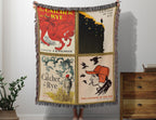 Reading Blanket for Bibliophile Bookworms Book Lover, English Teacher Professor Librarian Gift, Catcher in the Rye JD Salinger Literary Gift