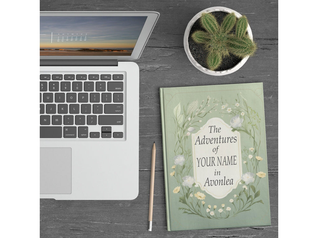 Anne of Green Gables Personalized Hardcover Journal Size A5  5.75"x8", Custom Avonlea Notebook Gift, Book Lover Gift, Vintage Style Diary