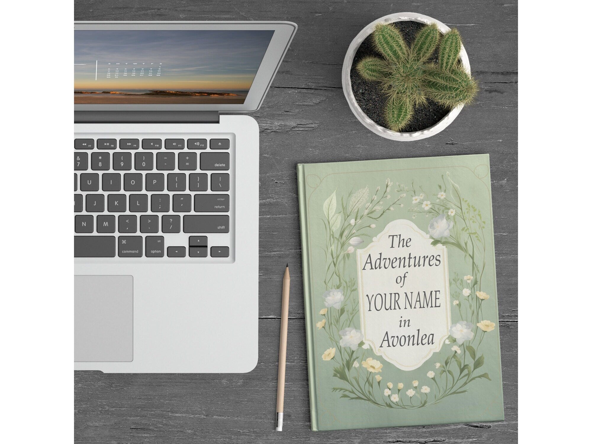 Anne of Green Gables Personalized Hardcover Journal Size A5  5.75"x8", Custom Avonlea Notebook Gift, Book Lover Gift, Vintage Style Diary