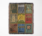 Vintage Book Covers Blanket, Woven Jane Austen Book Throw Blanket, Anne of Green Gables Vintage Book Blanket, Reading Blanket