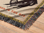 Reading Blanket for Bibliophile Bookworms Book Lover, English Teacher Professor Librarian Gift, Catcher in the Rye JD Salinger Literary Gift