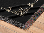 Edgar Allan Poe Raven Tapestry, Woven Blanket Gift for Bibliophile Book Lover, Gothic Dark Academia Wall Hanging, Crow Blanket Throw