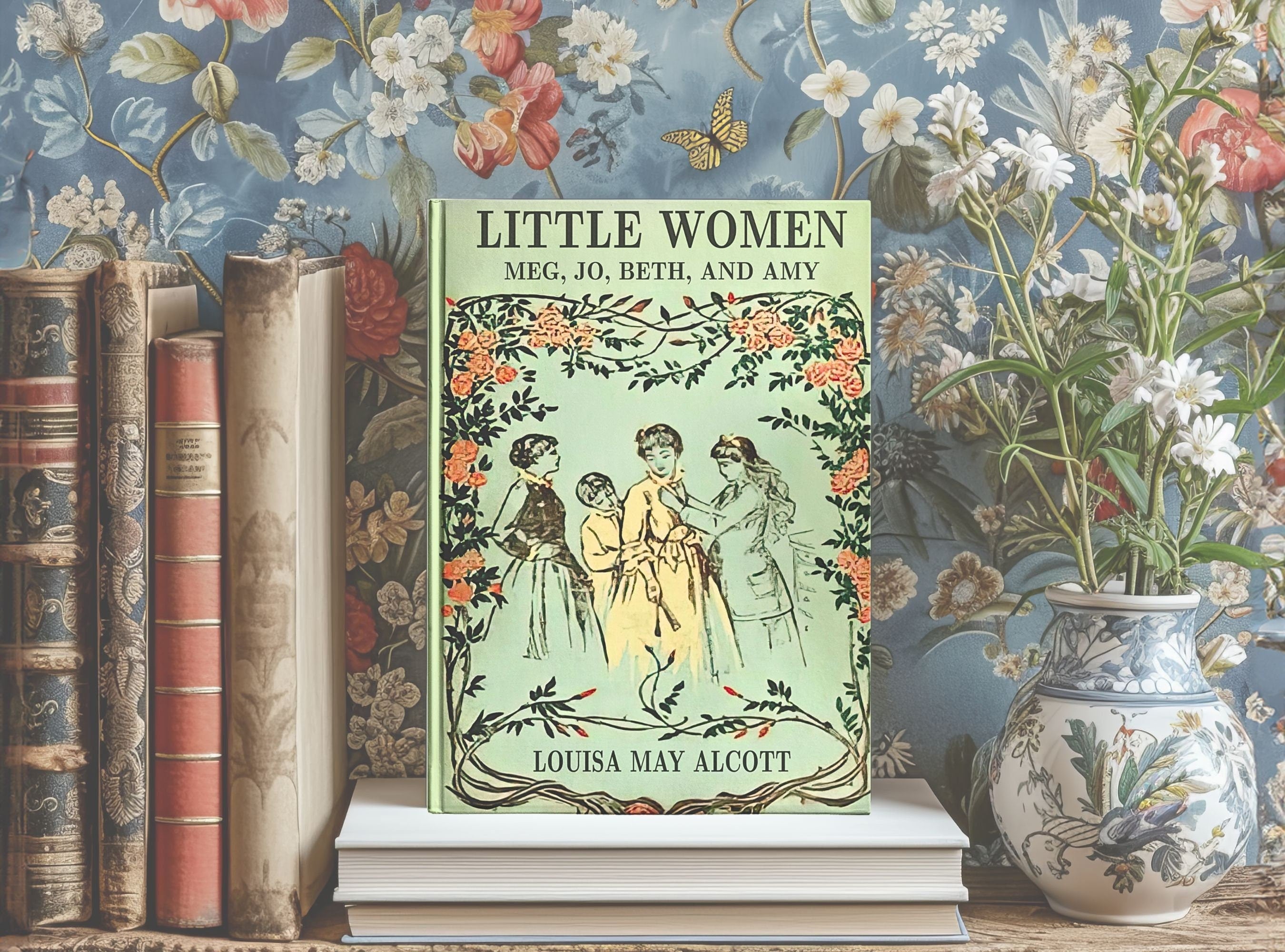Little Women Hardcover Notebook Size A5  5.75"x8" Lined Perforated Pages, Vintage Book Covers Journal, Book Lover Gift, Vintage Style Diary
