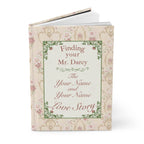 Personalized Pride and Prejudice Hardcover Notebook, Custom Mr. Darcy Love Story Journal, Gift for Newly Engaged Couple, Vintage Style Diary