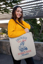 Childless Cat Lady & Read Banned Books Tote for Election 2024, Feminist Womens Rights Bag, Vote for First Madam President Tote Bag,