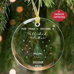 Personalized Published Author Ornament 2025 , Custom Glass Keepsake for New Authors with Name & Year, GIft for New Author