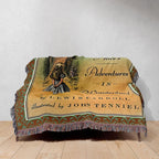 Alice in Wonderland Woven Blanket, Alice in Wonderland Book Cover Tapestry Woven Throw, Lewis Carroll Classic Book Nursery Decor