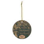 Personalized Jane Austen Pride & Prejudice Ornament 2025 Ceramic, Custom Jane Austen Gift Quote Ornament, Elizabeth Bennet Christmas Gift