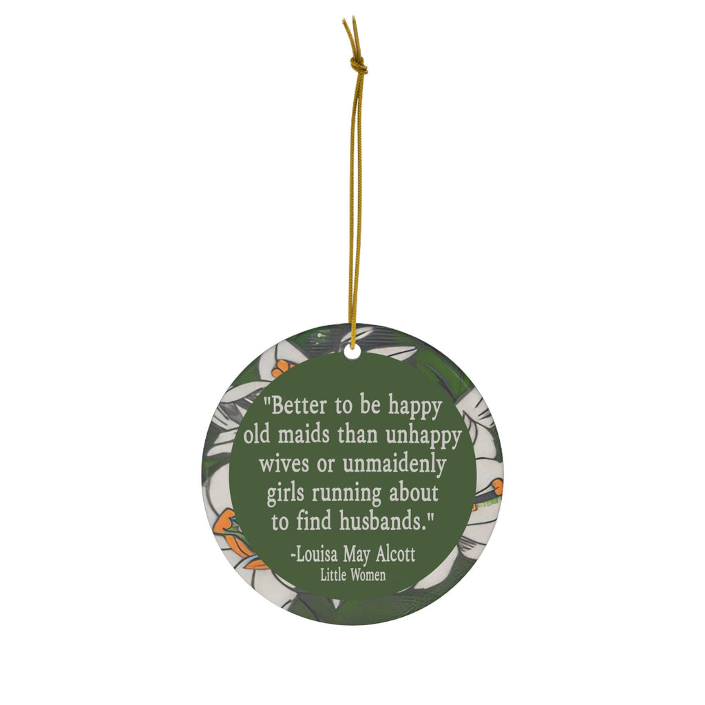 Personalized Little Women Ornament Ceramic, Louisa May Alcott Quote Bookish Ornament,Little Women Book Christmas Ornament Book Club Ornament