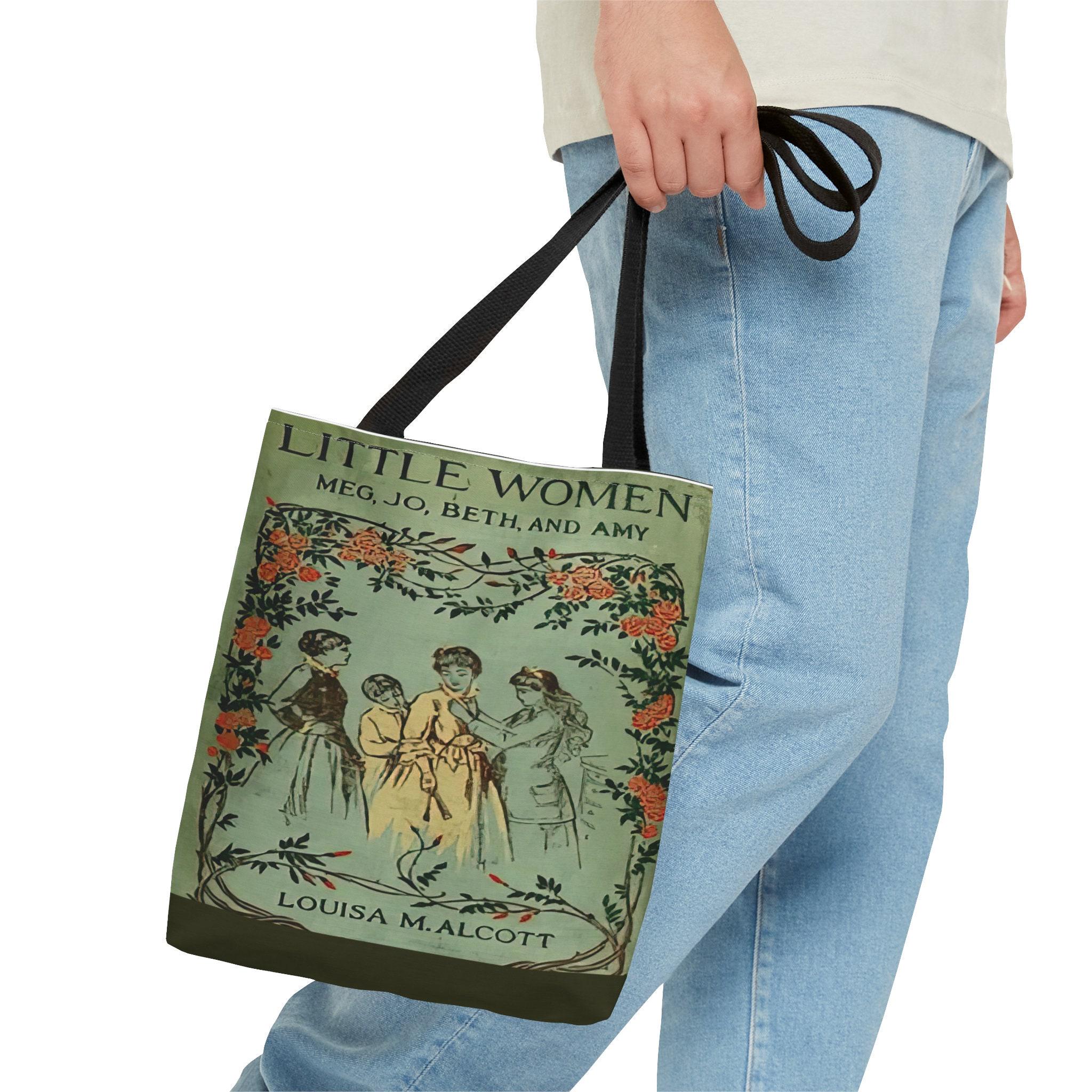 Little Women Tote Bag, Louisa May Alcott March Sisters Literary Gift for Book Lover, Gift for English Teacher Professor Bookworm