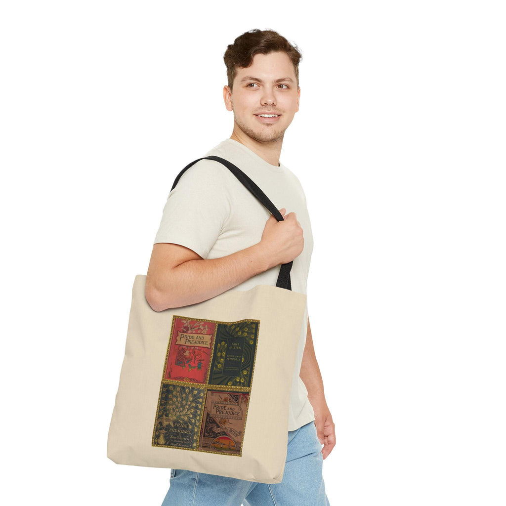 Pride and Prejudice Tote Bag, Jane Austen Classic Pride and Prejudice Book Covers Bag, Dark Academia Book Tote Bag, Book Merch, Book Purse