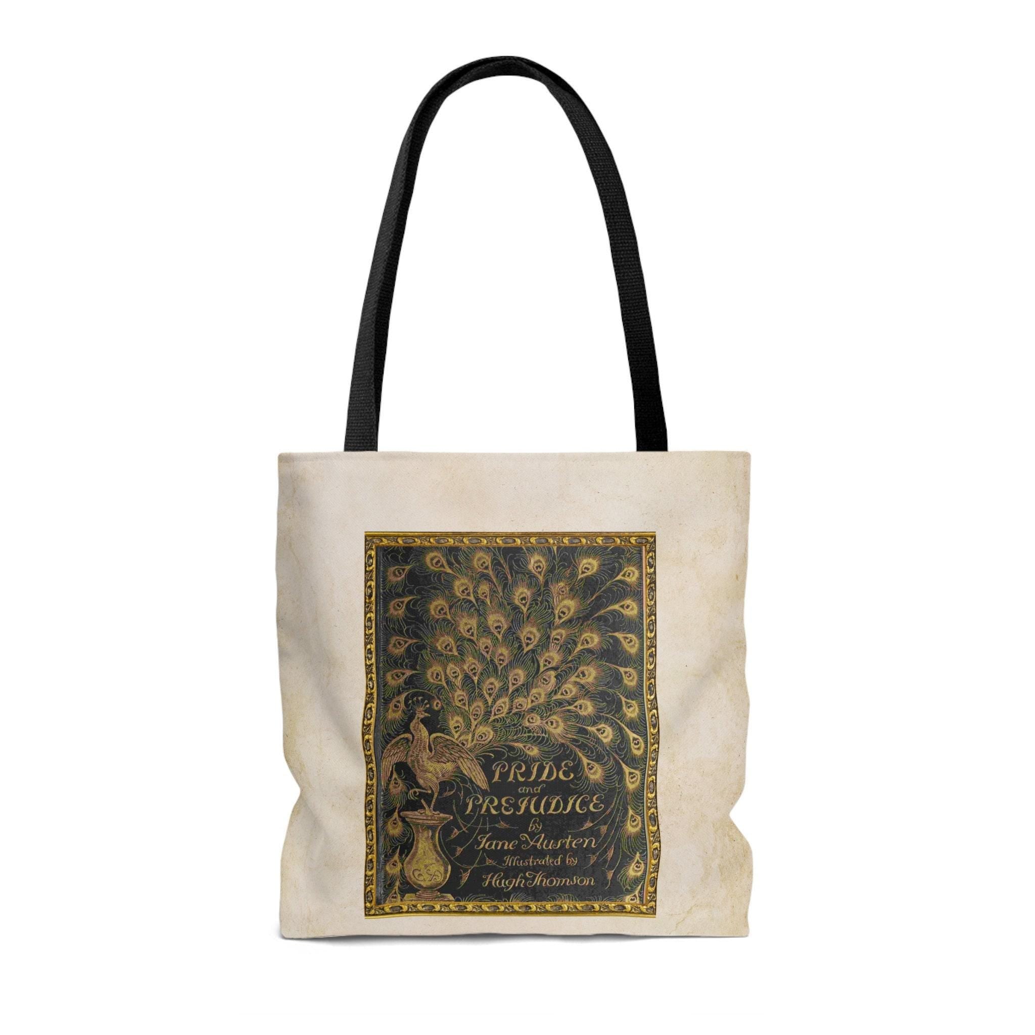 Pride and Prejudice Jane Austen Tote Bag, Dark Academia Aesthetic Tote, Book Merch, Book Tote, Book Lover Tote Bag, Tote Bag Books, Booktok