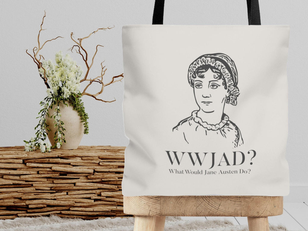 Funny Jane Austen Tote Bag, What Would Jane Austen Do, Emma, Pride and Prejudice, Books Tote, Reader Tote, Tote Bag Aesthetic, Market Bag