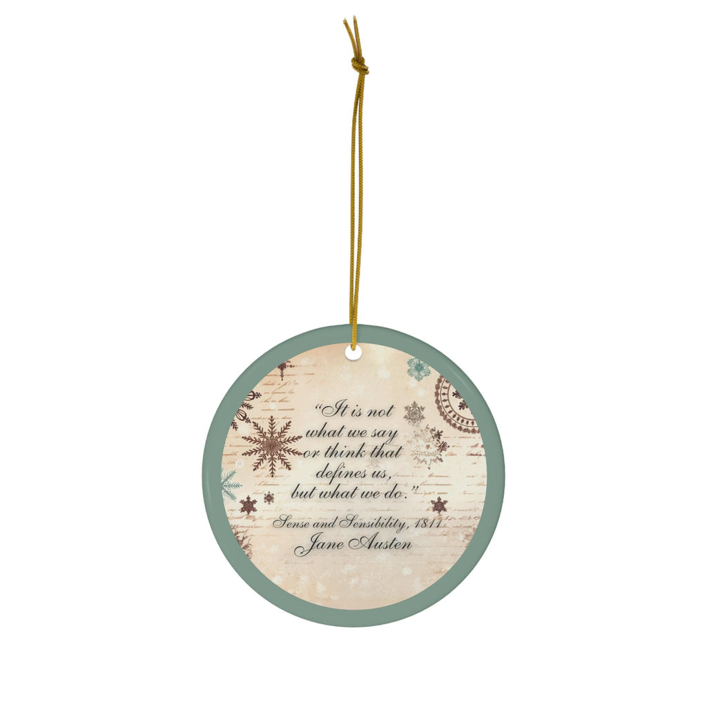 Personalized Jane Austen Gifts 2025 Book Ornament, Custom Sense & Sensibility Bookish Ornament, Book Club Ornament With Jane Austen Quote
