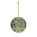 Personalized Little Women Ceramic Ornament Featuring Louisa May Alcott Quote About Courage for Christmas 2025