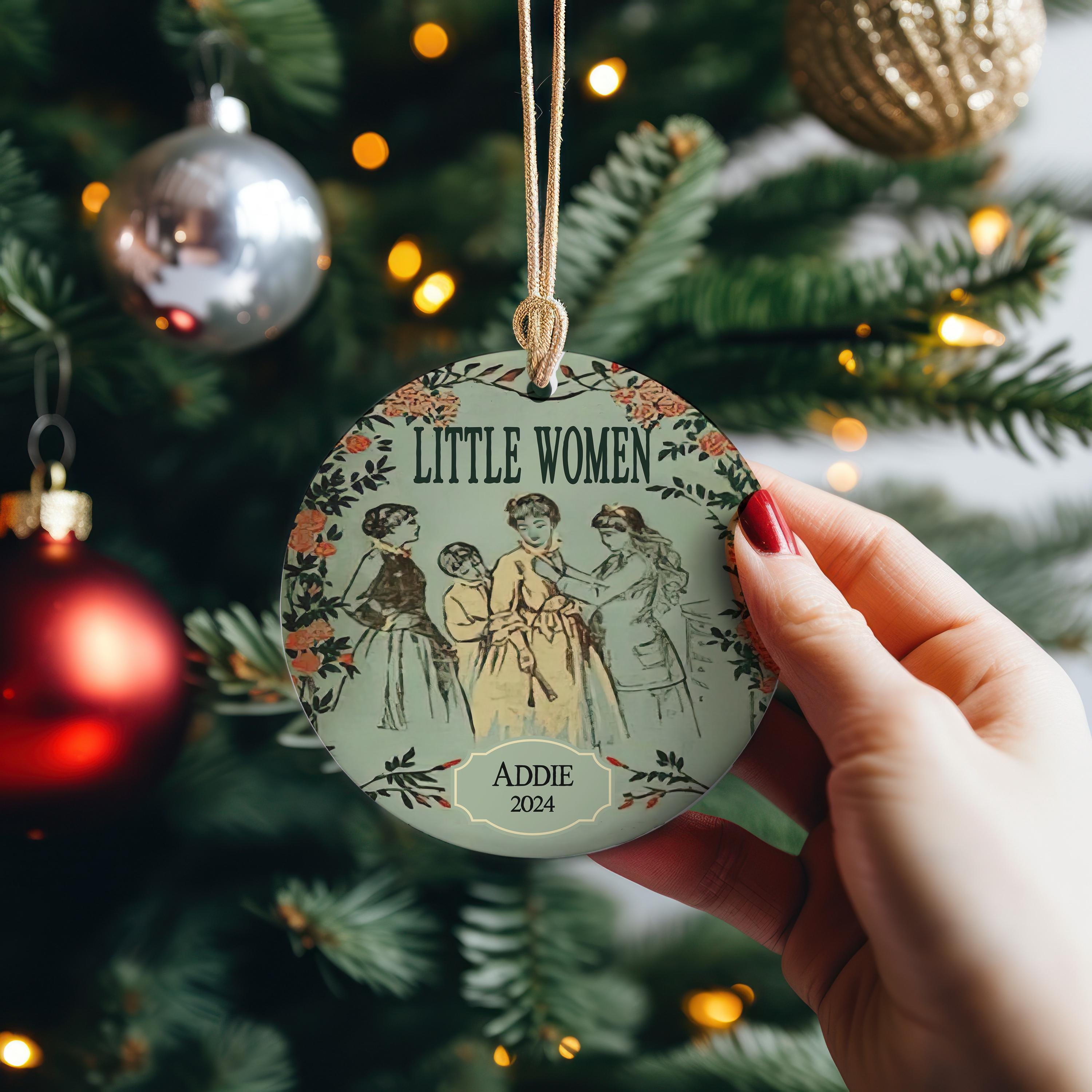 Personalized Little Women Ornament Ceramic with Jo March Sisters Quote by Louisa May Alcott Christmas Book Person Gift