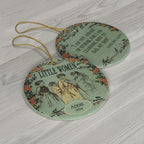 Personalized Little Women Ceramic Ornament Featuring Louisa May Alcott Quote About Courage for Christmas 2025