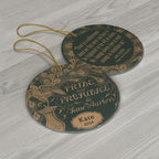 Personalized Jane Austen Pride & Prejudice Ornament 2025 Ceramic, Custom Jane Austen Gift Quote Ornament, Elizabeth Bennet Christmas Gift