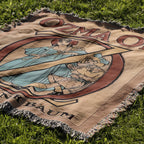 Wonderful Wizard of Oz Vintage Book Cover Woven Blanket, Ozma of Oz Tapestry With Dorothy and Ozma, Retro Oz Movie Fans Blanket