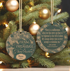 Personalized Jane Austen Pride & Prejudice Ornament 2025 Ceramic, Custom Jane Austen Gift Quote Ornament, Elizabeth Bennet Christmas Gift