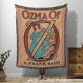 Wonderful Wizard of Oz Vintage Book Cover Woven Blanket, Ozma of Oz Tapestry With Dorothy and Ozma, Retro Oz Movie Fans Blanket