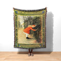 Secret Garden Woven Blanket, The Secret Garden Book Cover Tapestry Woven Throw, Frances Hodgson Burnett Classic Book Nursery Decor