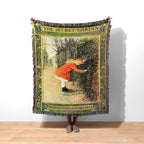 Secret Garden Woven Blanket, The Secret Garden Book Cover Tapestry Woven Throw, Frances Hodgson Burnett Classic Book Nursery Decor