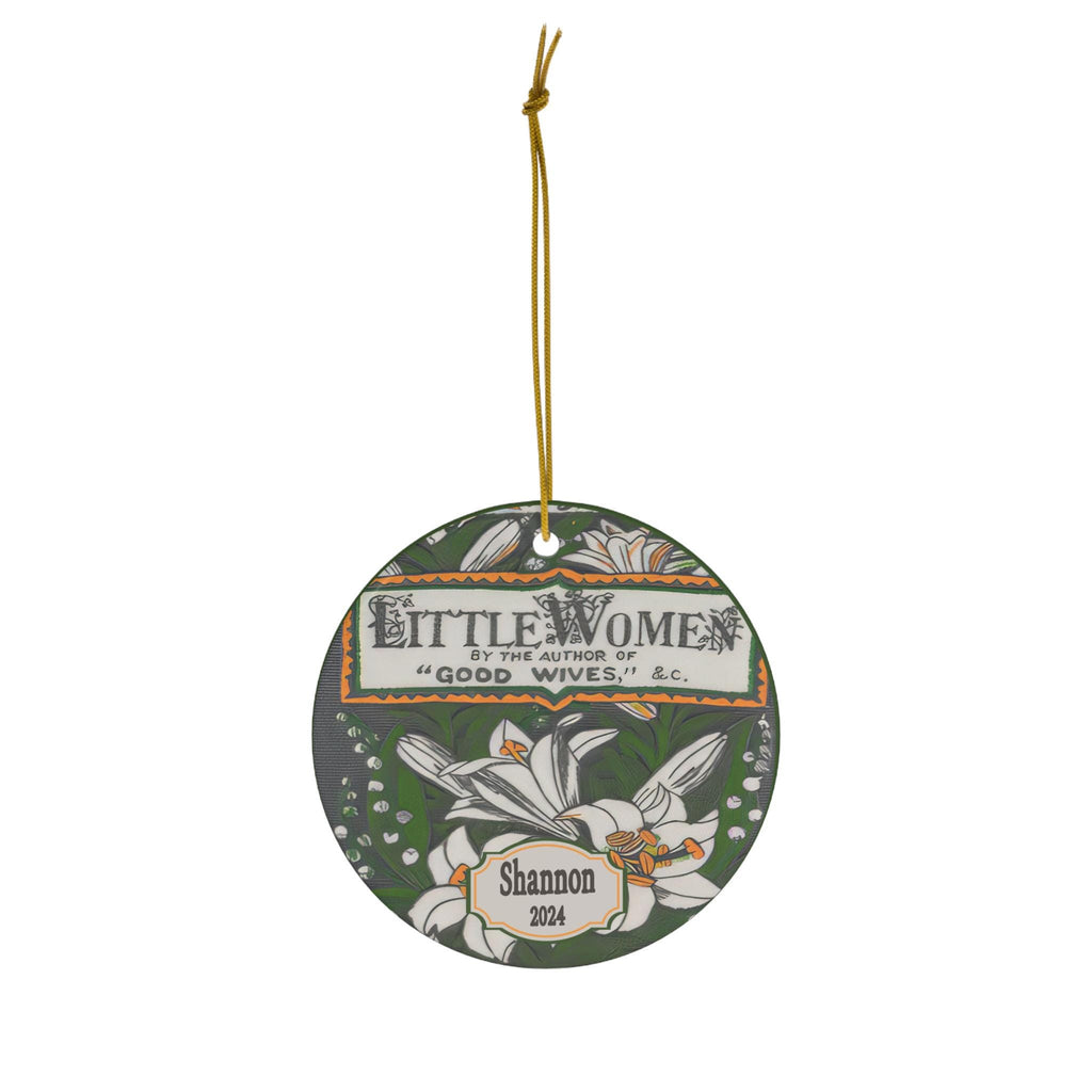 Personalized Little Women Ornament Ceramic, Louisa May Alcott Quote Bookish Ornament,Little Women Book Christmas Ornament Book Club Ornament