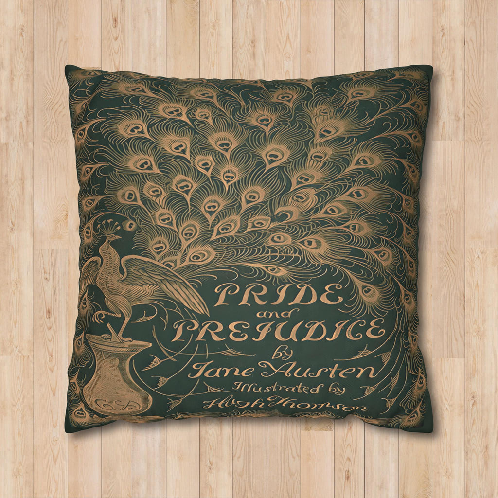Pride and Prejudice Pillowcase Book Cover, Jane Austen Pillow Case Faux Suede Sham, Jane Austen Book Lover Gift