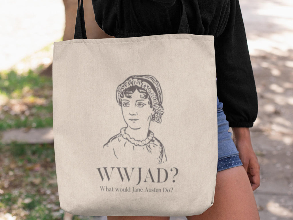 Funny Jane Austen Tote Bag, What Would Jane Austen Do, Emma, Pride and Prejudice, Books Tote, Reader Tote, Tote Bag Aesthetic, Market Bag