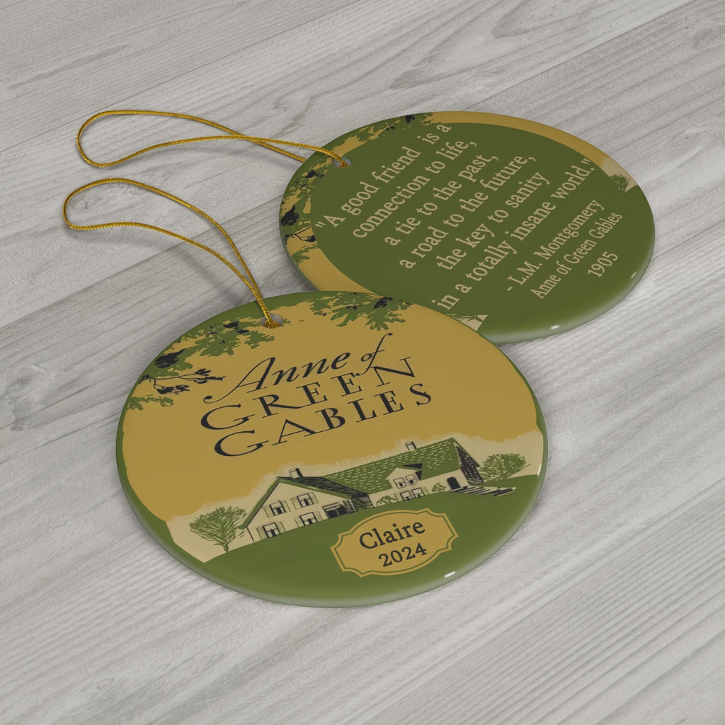 Personalized Anne of Green Gables Ornament Ceramic, L.M. Montgomery Best Friend Quote Ornament, Anne Shirley Gift for Book Club Friendship