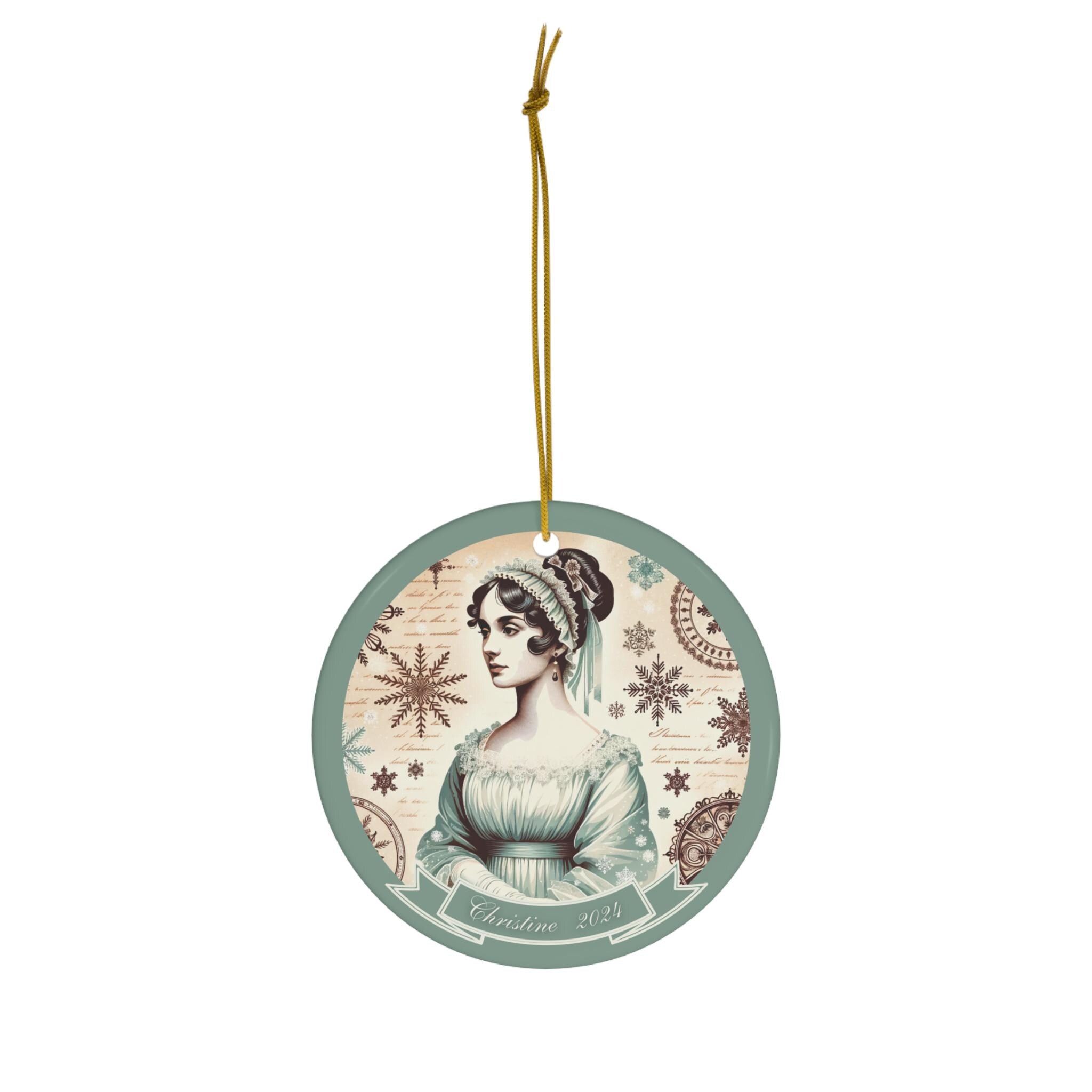 Personalized Jane Austen Gifts 2025 Book Ornament, Custom Sense & Sensibility Bookish Ornament, Book Club Ornament With Jane Austen Quote