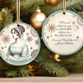 Personalized Jane Austen Gifts 2025 Book Ornament, Custom Sense & Sensibility Bookish Ornament, Book Club Ornament With Jane Austen Quote