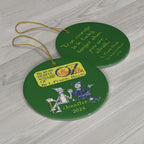 Personalized Wizard of Oz Ornament 2025, Classic Tinman & Scarecrow Design with Quote by L. Frank Baum, Custom Christmas Gift for Book Lover