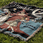 Wonderful Wizard of Oz Vintage Book Cover Woven Blanket, Classic Wizard of Oz Tapestry With Glinda Good Witch, Retro Oz Movie Fans Blanket