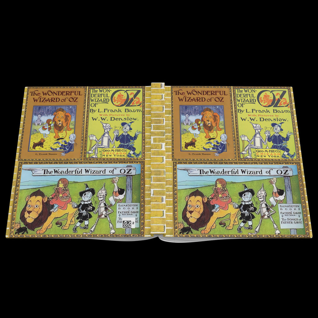 The Wonderful Wizard of Oz Hardcover Notebook Featuring Classic Oz Book Covers, Retro Dorothy and Glinda Oz Journal Present for Teen